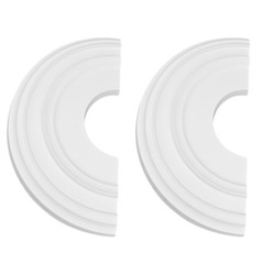 Elegant PU Medallion Ceiling Fan Light Fixtures Cover Plate 12 for Lamps