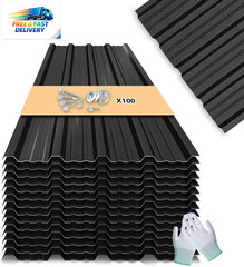 Metal Roofing Panels – 10 Pcs Waterproof Heavy Duty Metal Roof Panels Corrugated