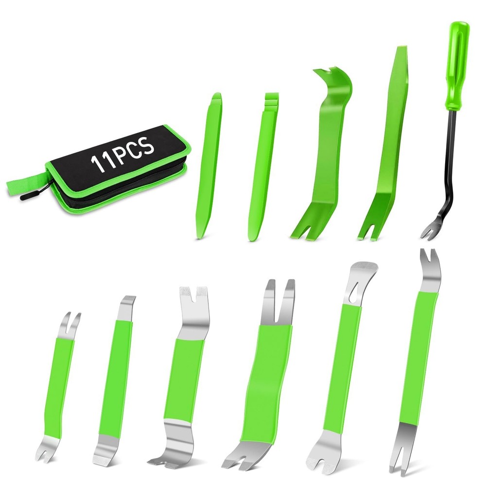 GOOACC 11 PCS Trim Removal Tool Kit, Metal Pry Tool Auto Fastener Remover Pry…