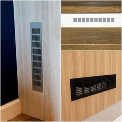 Air grilles, 4pcs 250x60mm – for aluminum return ventilation cover (silver)