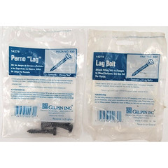 Lot of 2 Gilpin Lag Bolt Screw 630 Attach Fitting Sets Flanges to Wood 4 pack