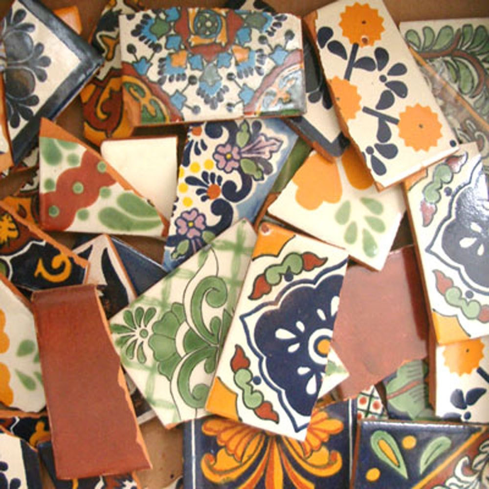 BROKEN TILES PER POUNDS TO MAKE MOSAICS BACKSPLASH FLOOR USE #001