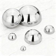 2Pcs 304 Stainless Steel Hollow Half Ball, 28mm(1.1″) Dia. Hollow Cap Balls