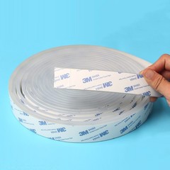 Silicone Rubber Strip Self-adhesive Flat Seal Strip Buffer Anti-Slip Translucent