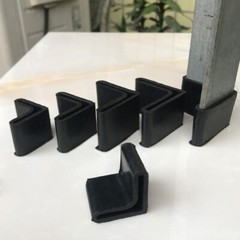 PVC Rubber L Profile Blanking End Cap Cover Angle Iron Bar Rack Chair Feet Sleev