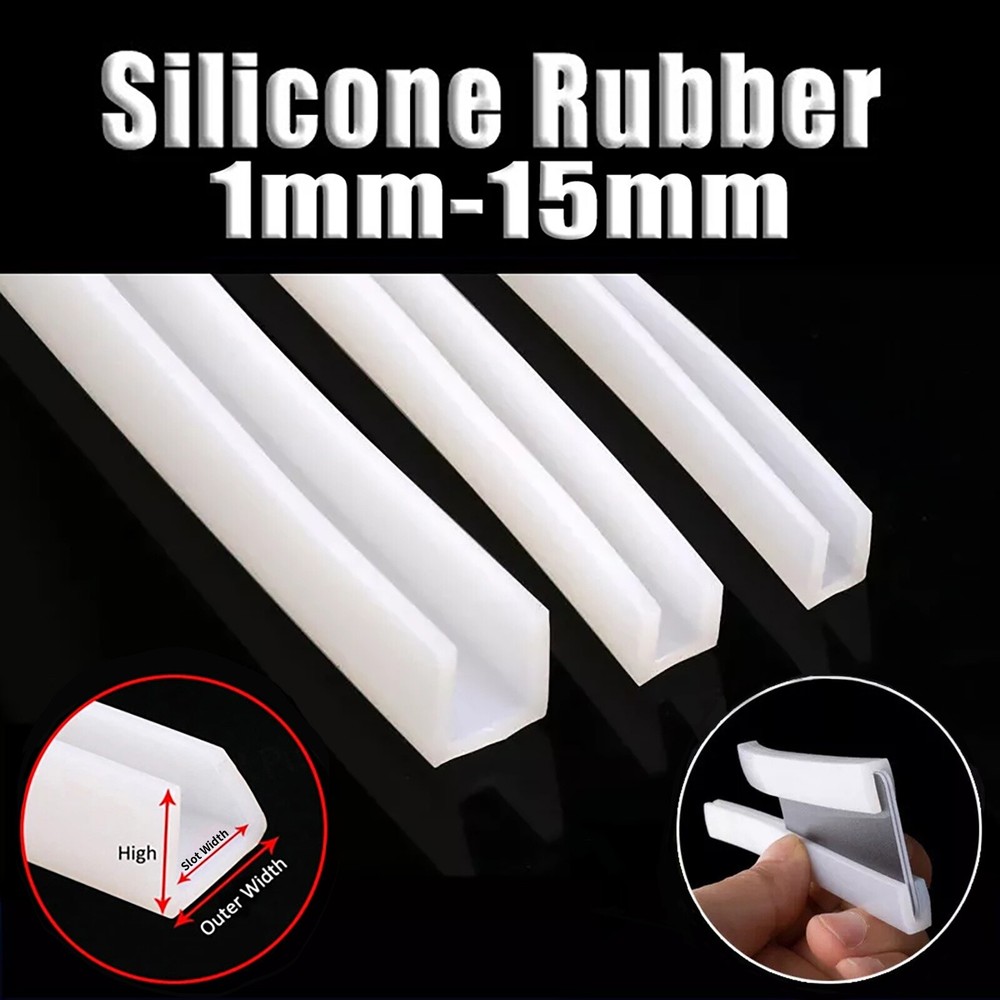 Silicone Rubber U-Shape Strip Seal U Guard Edging Trim Door Edge Protector Strip