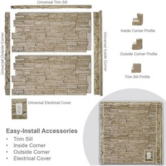 Ekena Millwork Universal Trim Sill For Everstone Faux Siding Panels 48W X 2D X