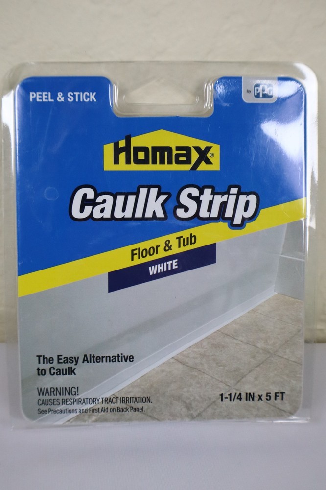 Homax Caulk Strip Peel & Stick 1.75″ X 5 Ft. White NIB