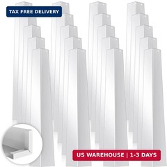 Therwen 20 Pcs 1.18 Inches x 1.77 Inches x 11.5 Inches Aluminum Siding Corners w
