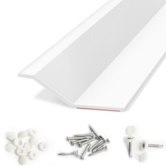 Elvone Garage Door Seal Top and Sides, 20 FT Universal TPE 20ft, White