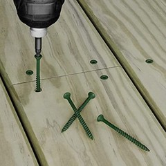 Deck Plus FASTENERS 48397 Deck Screws, 1lb Box, Green, 147 Piece