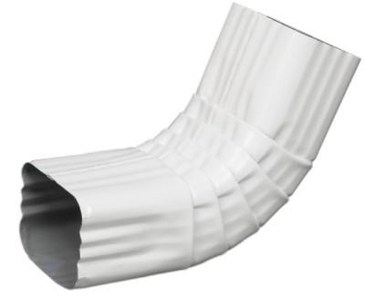 8 Pack – Gutter Front Elbow,Style A,75 Degree,White Aluminum,3×4 In. – 47264HP