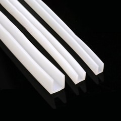 Silicone Rubber U-shape Strip White High Temp Door Window Edging Trim Seal Strip