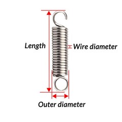 Expansion Spring 0.3-0.8mm Wire dia Tension Extension Expanding Extending Spring