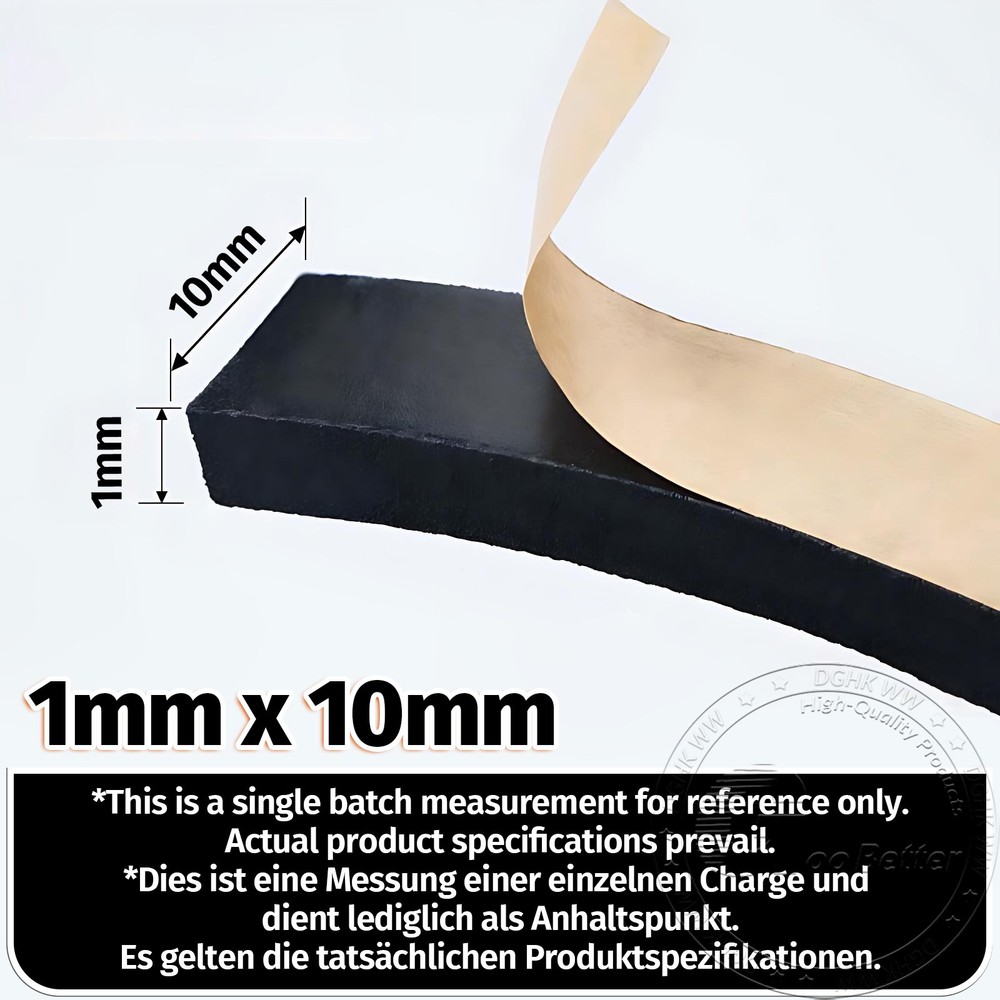 Self Adhesive Backed Foam Sponge Strip Roll Sheet Tape Sticky Seal EVA 1mm-60mm