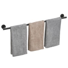 Iwoodus Matte Black Towel Bar 30 Inch Towel Racks For Bathroom Wall Mounted