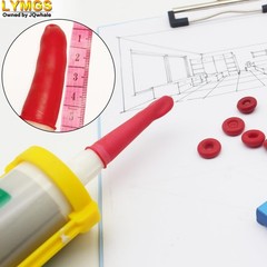 LYMGS Universal Fit Caulk Tube Latex Sealing Caps, Saver Cover Red