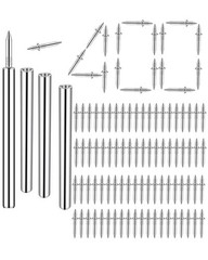 400PCS Double Headed Skirting Nails with 4 Sleeve Tools, No Mark Invisible Ba…