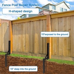 1PCS Fence Post Repair Kit Heavy Duty Fixer Anchor Ground Spike, 1 PCS