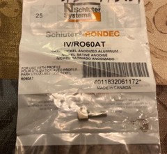 Schluter Systems RONDEC Profile IV/RO60AT Connector In Corner Satan Nickle