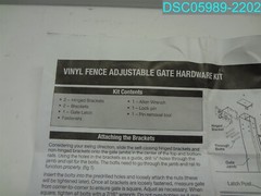 UNBRANDED 216519 GATE HARDWARE KIT METAL, BLACK