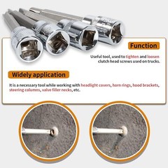 Clutch Head Bit Socket Set 5/32″ 3/16″ 1/4″ 5/16″ for Chevy Cars Trucks Older