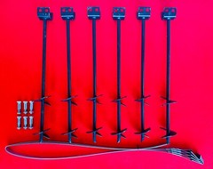 Mobile Home Parts Set of 6 Auger Type Anchors Tie Down Straps & Bolts