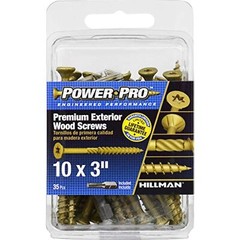 HILLMAN FASTENERS 42484 Wood Screws, 10 x 3, Bronze, 35 Piece