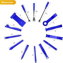 40Pcs Trim Removal Tool,Auto Terminal Removal Key Tool,Auto Clip P Color: Blue