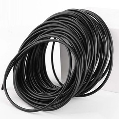 Solid Fluorine Rubber Strips Round O-Ring Cord Sealing Gasket Black Dia 2mm-15mm
