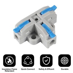 10Pcs T-Shape Lever Nut Connector, Compact Wire Conductor Connector,Quick Spl…