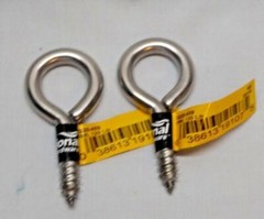 Screw Eye, #2 OR #4 Large, Stainless Steel -N220-467 or N220-459 NEW 2/PK