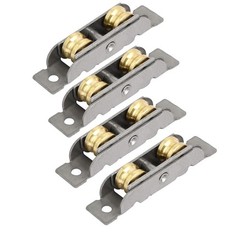 12mmx8mm Double Rollers Sliding Door Window Sash Pulley Wheel 4pcs