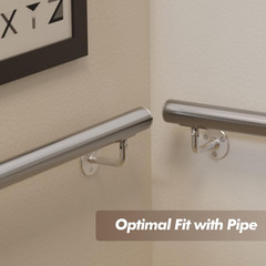 Handrail Bracket, 180°Rotating 304 Stainless Steel 1-7/8 Inch Hand Rail Bracket,