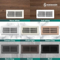 Shoemaker 4×10 Floor Register – Black Heavy Duty Metal Floor Vent Cover fo