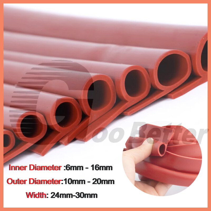 Red Silicone Rubber P Profile Oven Cooker Door Seal Replacement Gaskets Strips