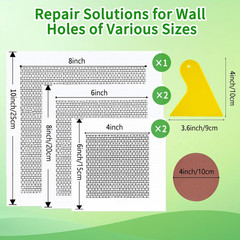4/6/8 Inch Drywall Repair Kit for Wall & Ceiling, 8 Pack Heavy Duty Self-Adhe…