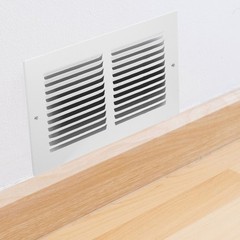 Return Air Vent Cover: Louvered HVAC Grille – White Steel Mesh Panel – Furnace
