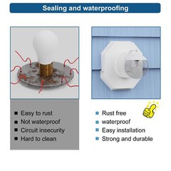 Vinyl Siding Light Mounting Blocks 130110006001 Octagon Siding Mounting Kit For