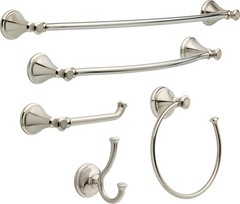 Delta Cassidy 1-Pack Hand Towel Holder Brilliance Stainless Steel Towel Racks
