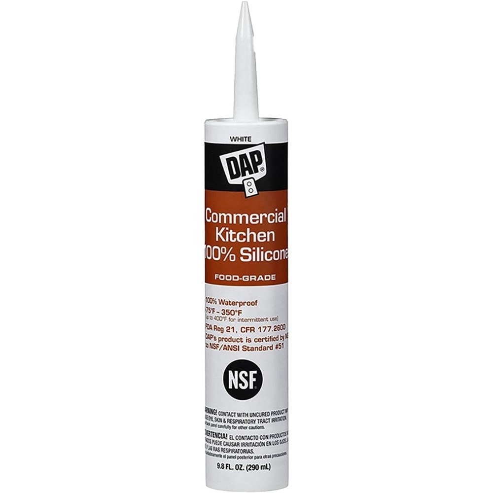 DAP 08656 9.8oz White Commercial Kitchen 100% Silicone – Food Grade 12/pk