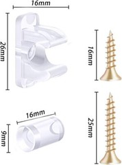 False Front Cabinet Clips, Hosrnovo 4 Pairs with Screws Reinforced Sink Clear