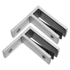 2 Pcs Glass Panel Clip Bracket for Fence Cupboard Clamp Clamps Railings