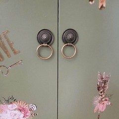 dophee 2Pcs Small Vintage Style Cabinet Drawer 30mm/1.18″, Antique Bronze