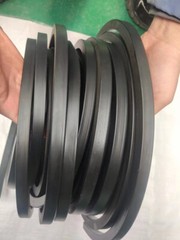 Black Solid Fluorine Rubber Sealing Strip Square Thick x Width 4x4mm to 30x30mm
