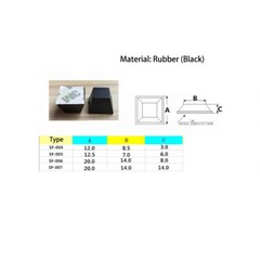 Black Rubber Feet Self-Adhesive Bumper Door Buffer Stop Furniture Table Pads
