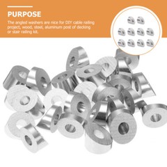 10pcs Cable Railing Kit 30 Degree Angle Beveled Washer Wire Rope Washers