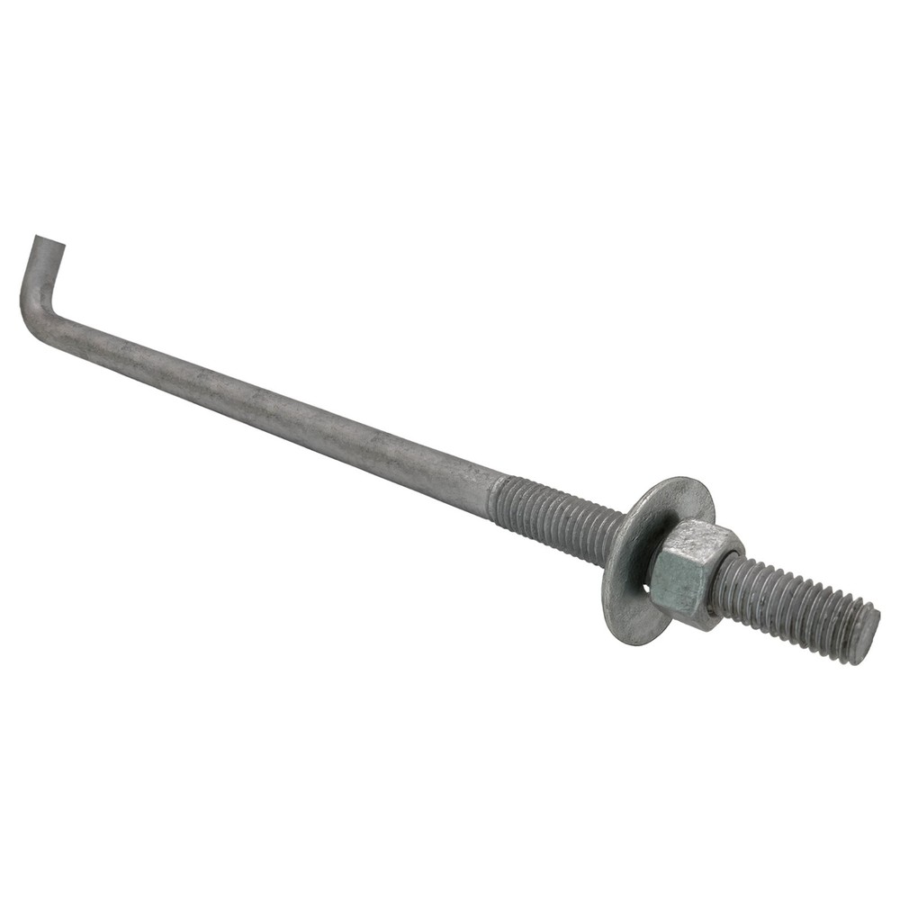 5/8″ x 12-inch Galvanized Threaded Anchor Bolts for Wood, Concrete (10 Pack)