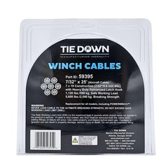 Tie Down Engineering 59395 Winch Cable 7/32″ x 25′ 7/32 in x 25 ft