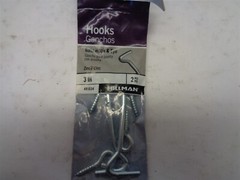 Qty = 10 (5 Packs of 2): Hillman Gate Hook & Eye Zinc 3″ P/N 491034
